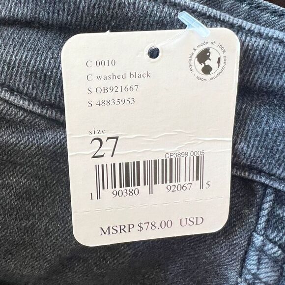 Free People We The Free Women's Black Raw High-Rise Jegging Zip Fly Skinny Jeans - Picture 12 of 12